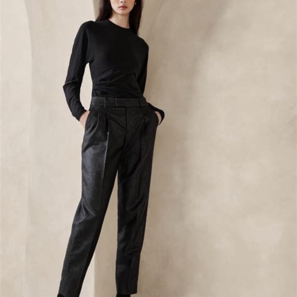 NWT Aleah Black Wool Blend Draped Top Sz XS - Picture 3 of 8